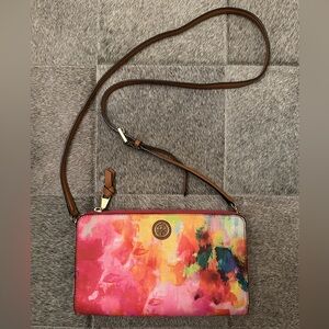 Tory Burch Watercolor Leather Small Crossbody Bag